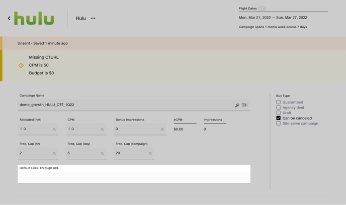 Click-through URL